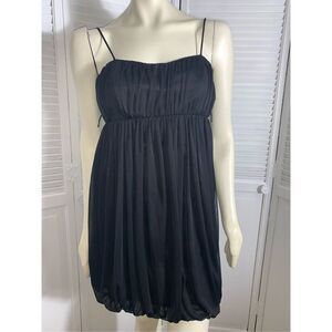 Y2K Black Chiffon Babydoll Bubble Dress USA 7/8